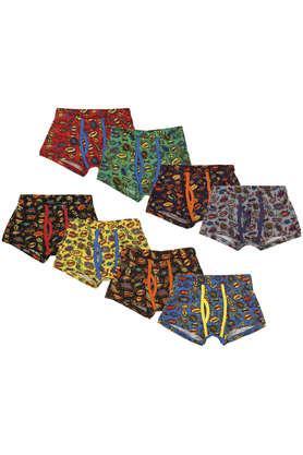 printed cotton boys's trunks pack of 8 - multi