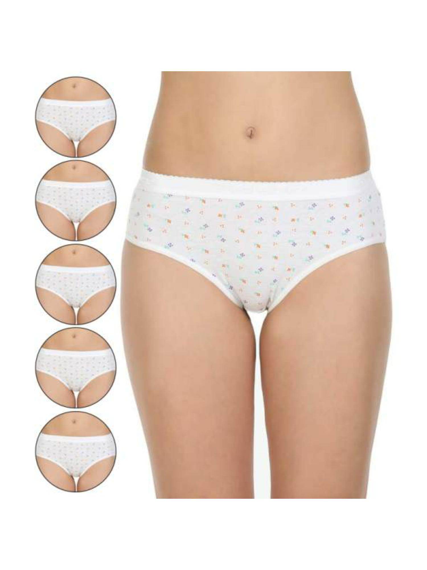 printed cotton briefs in white color (pack of 6)