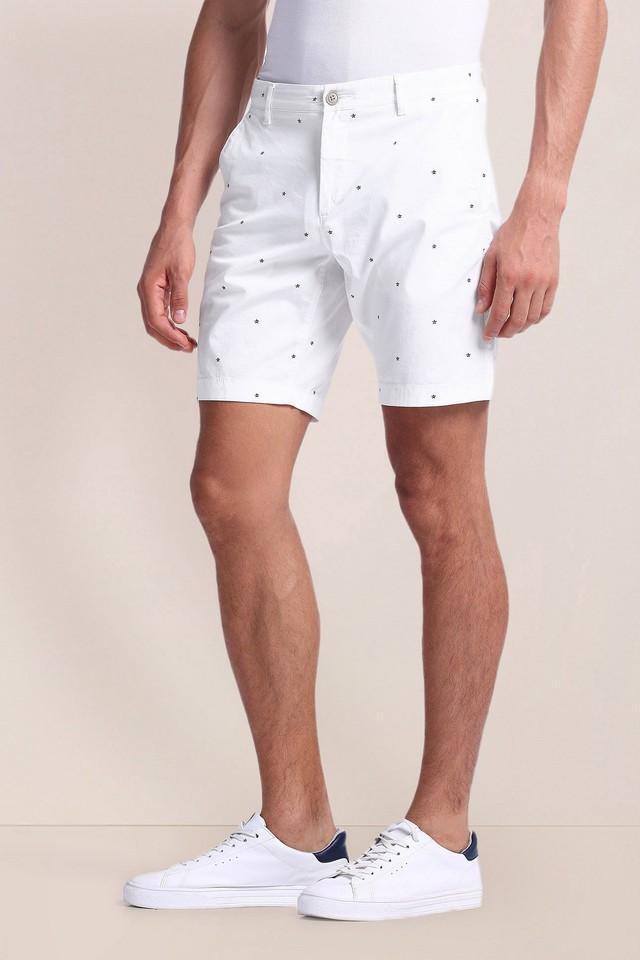 printed cotton button mens shorts