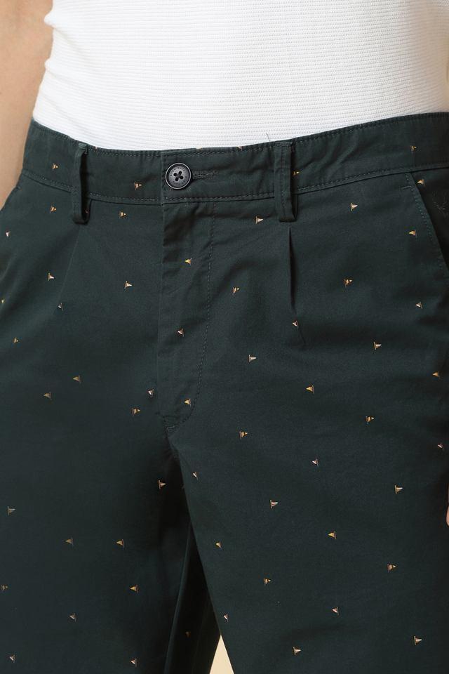 printed cotton button mens shorts