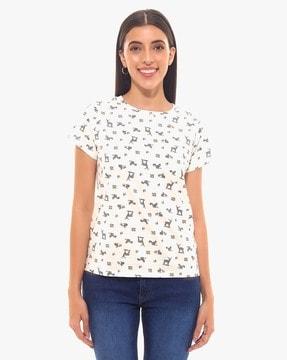 printed cotton crew-neck t-shirt