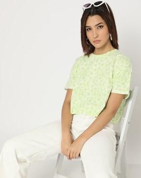 printed cotton crew-neck t-shirt