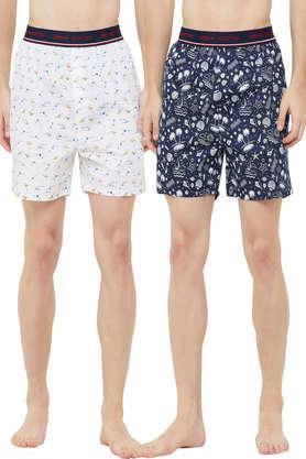 printed cotton men's boxers pack of 2 - multi