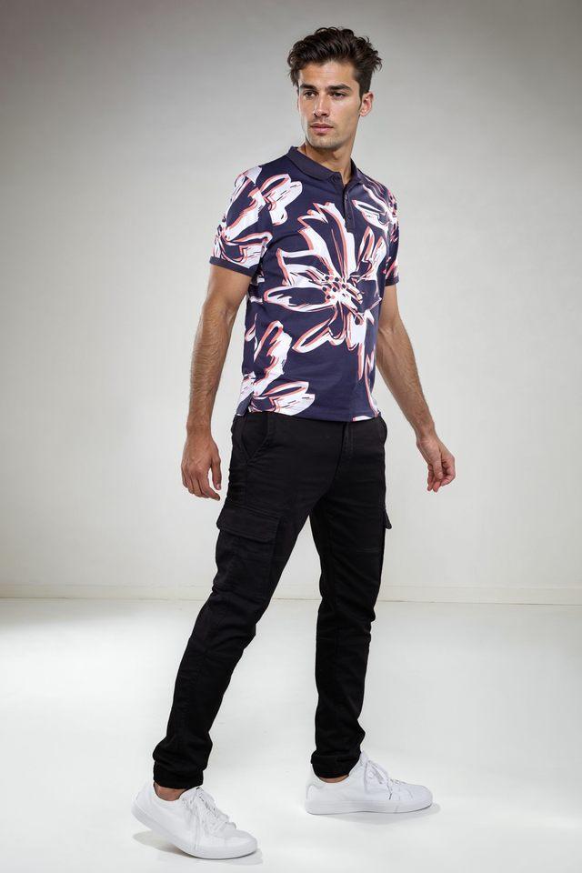 printed cotton polo mens t-shirt