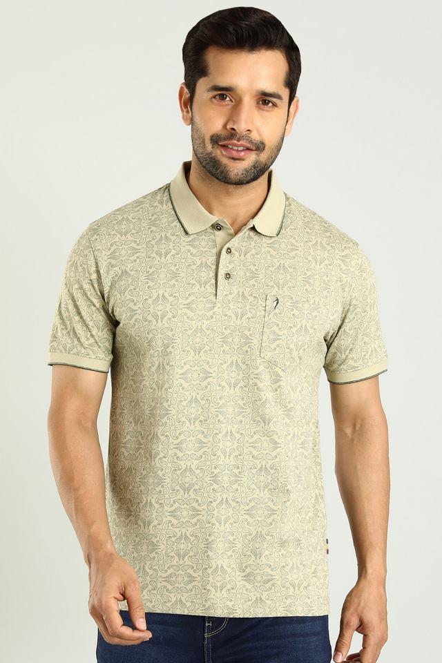 printed cotton polo mens t-shirt