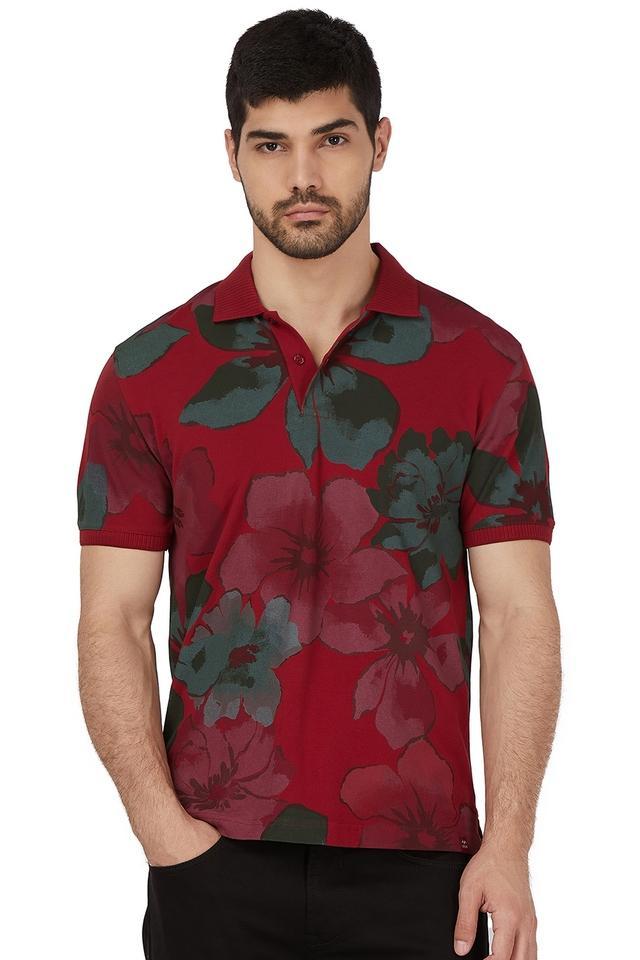 printed cotton polo mens t-shirt