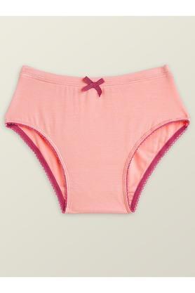printed cotton regular fit girls hipster panties - pink