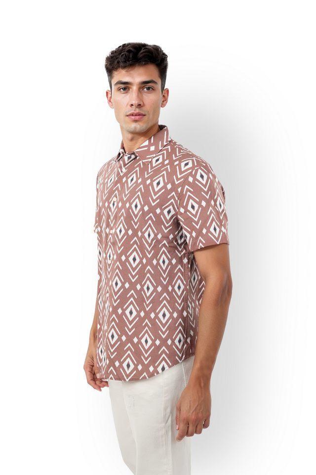 printed cotton regular fit mens casual wear shirt