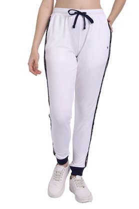 printed cotton regular fit women's track pants - multi