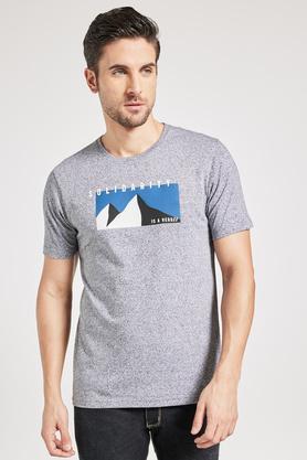 printed cotton regular mens t-shirt - grey_grindle