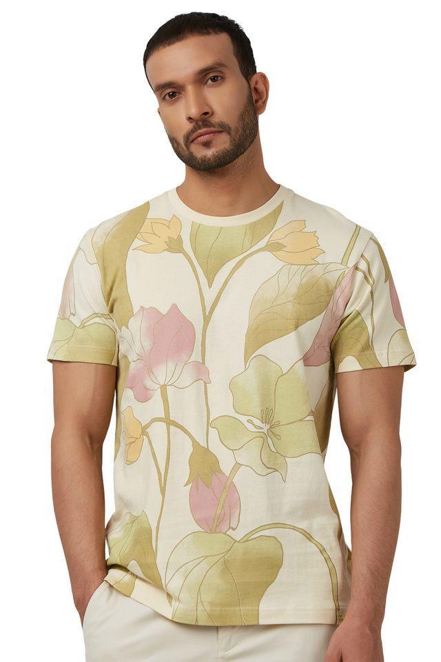 printed cotton round neck mens t-shirt