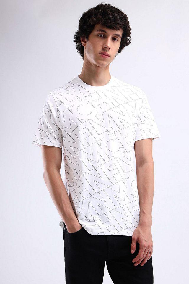 printed cotton round neck mens t-shirt