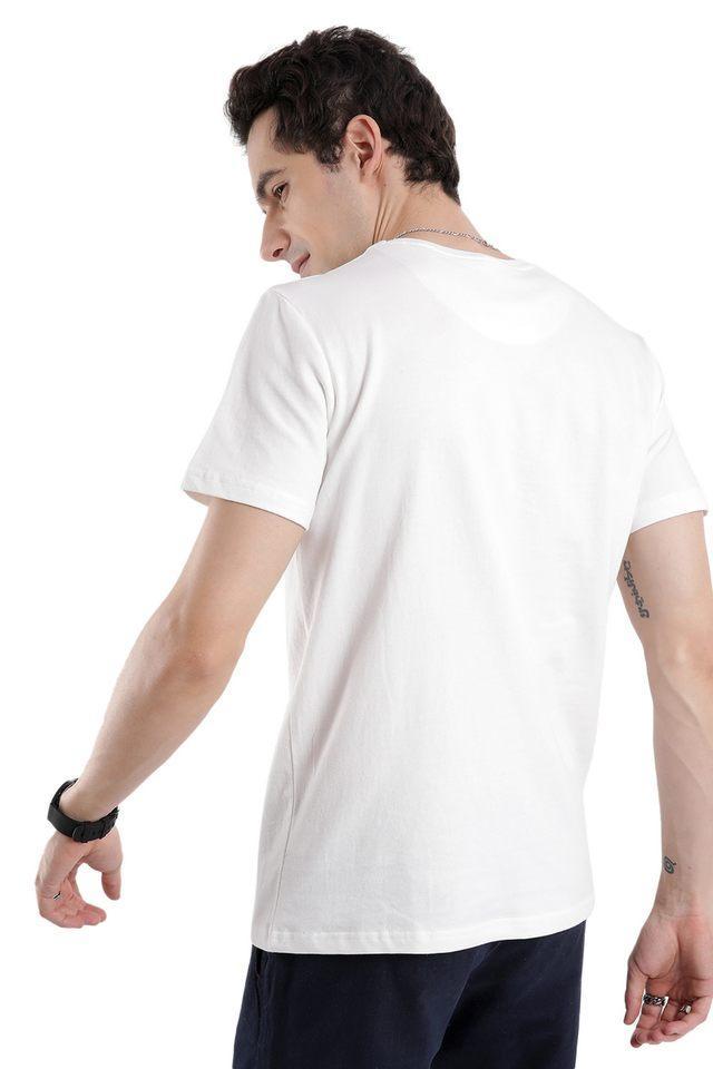 printed cotton round neck mens t-shirt