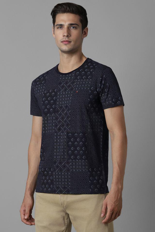 printed cotton round neck mens t-shirt