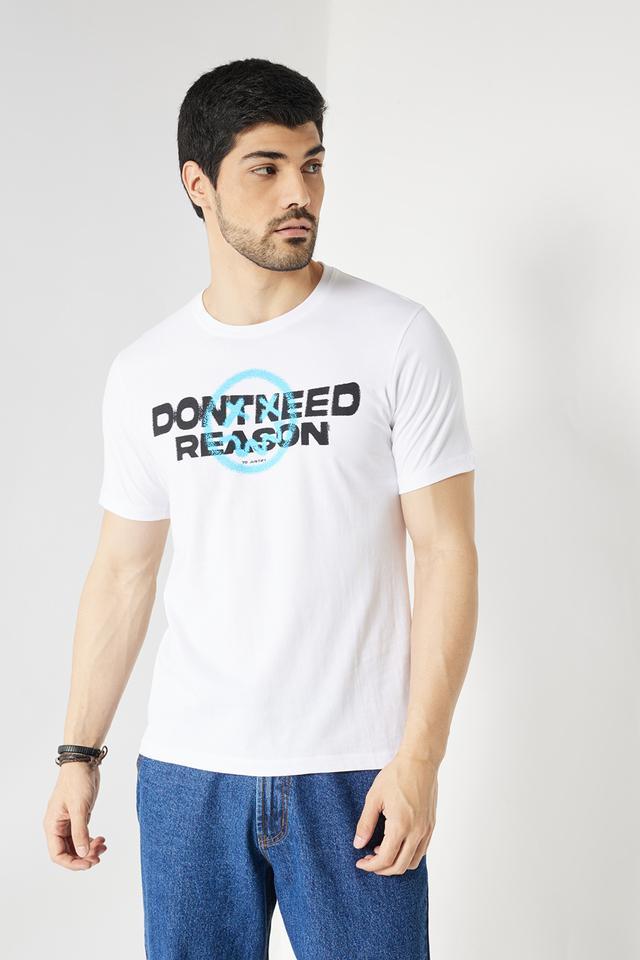 printed cotton round neck mens t-shirt