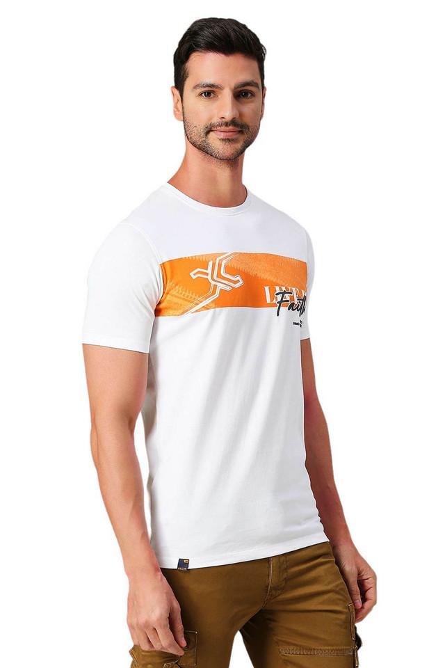 printed cotton round neck mens t-shirt