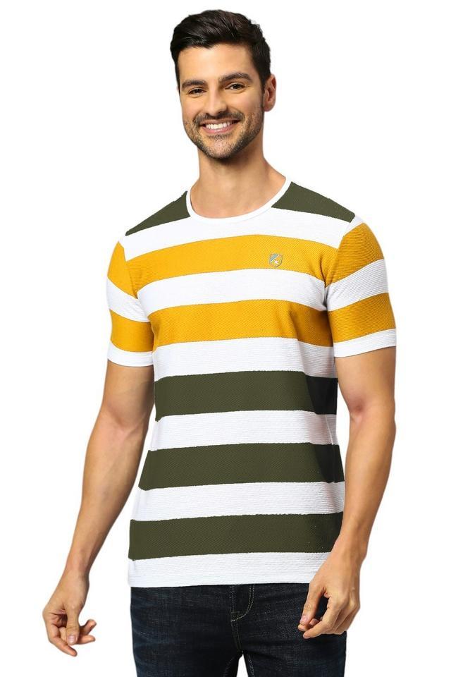 printed cotton round neck mens t-shirt