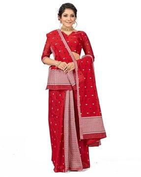 printed cotton saree with contrast border