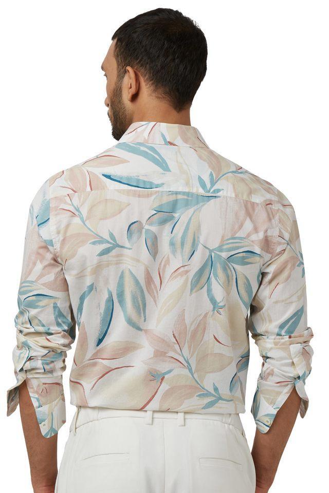 printed cotton slim fit mens casual wear shirt