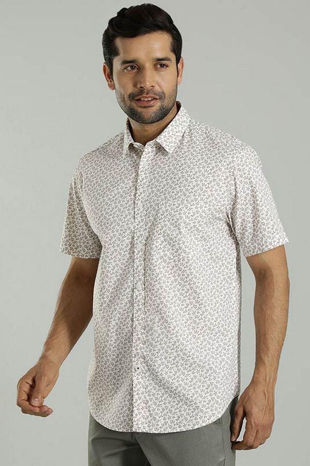 printed cotton slim fit mens casual wear shirt