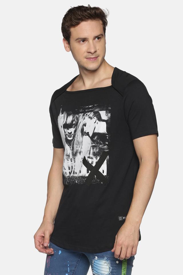 printed cotton slim fit mens t-shirt