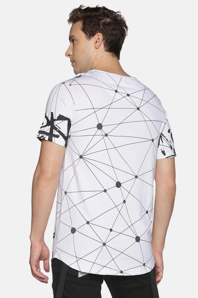 printed cotton slim fit mens t-shirt