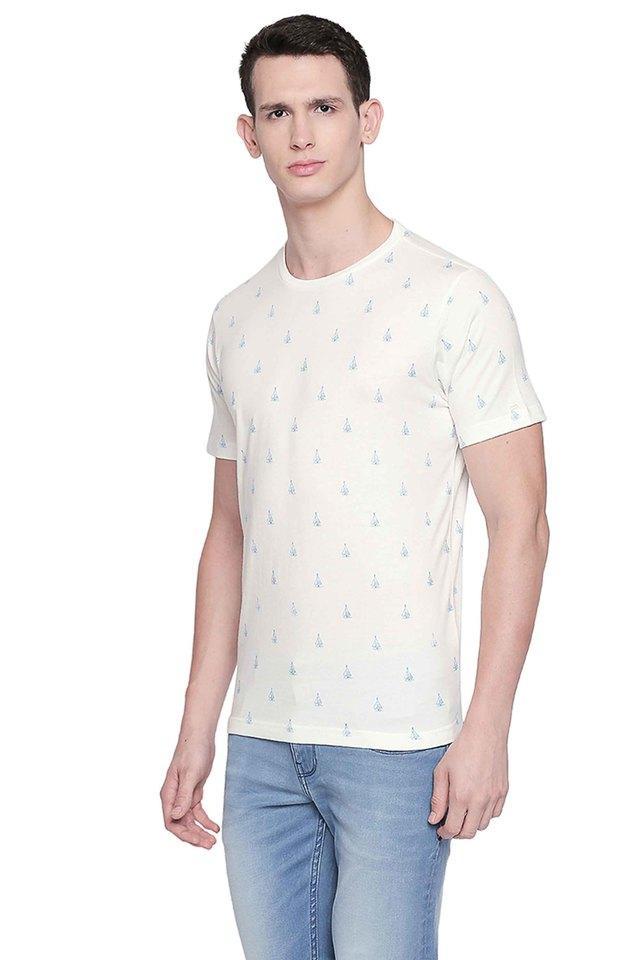 printed cotton super slim fit mens t-shirt