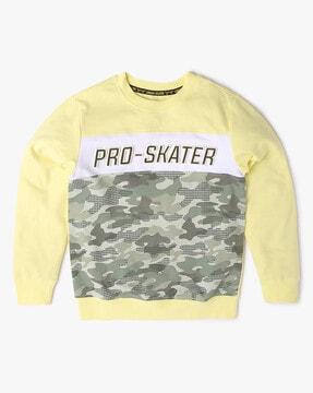 printed cotton sweatshirt