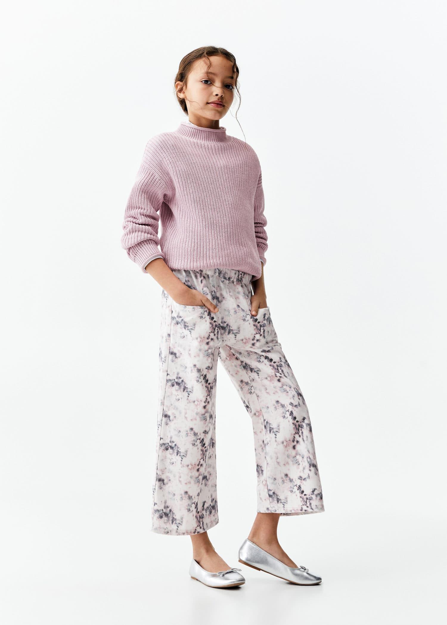 printed cotton trousers