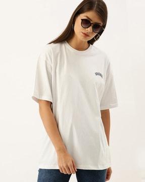 printed crew-neck oversized t-shirt