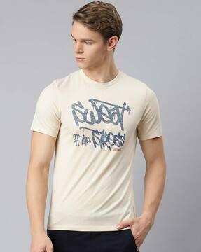 printed crew-neck slim fit t-shirt