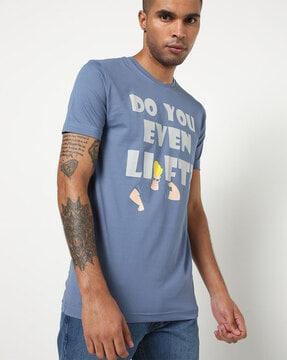 printed crew-neck slim fit t-shirt