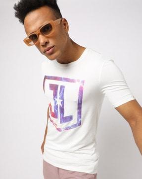 printed crew-neck slim fit t-shirt