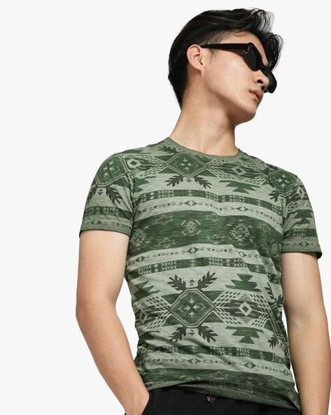 printed crew-neck slim fit t-shirt