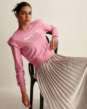 printed crew-neck sweatshirt