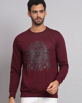 printed crew-neck sweatshirt