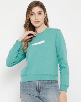 printed crew-neck sweatshirt