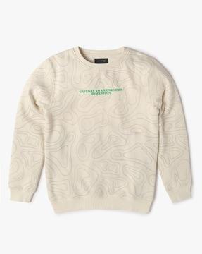 printed crew-neck sweatshirt