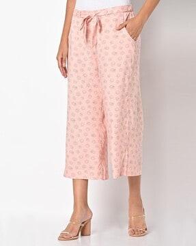 printed culottes with belt