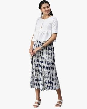 printed culottes with insert pockets