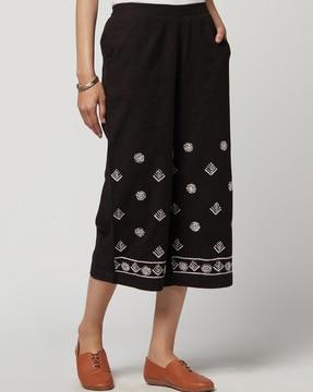 printed culottes with insert pockets