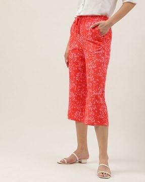 printed culottes with slip pockets