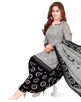 printed dress material with dupatta