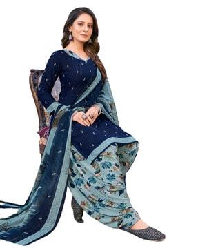 printed dress material with dupatta