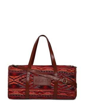 printed duffle bag with adjustable strap