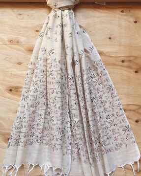 printed dupatta tassels