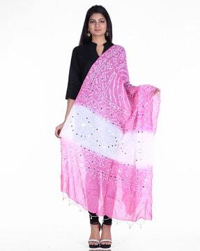 printed dupatta with embellishment