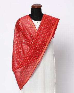 printed dupatta with tassels