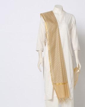 printed dupatta with tassels