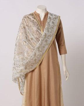 printed dupatta with tassels